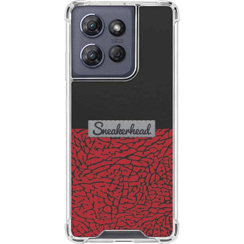 Elephant Print Red Sneakerhead Moto G Play 5G (2025) Clear Case